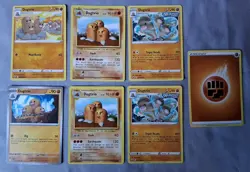 Pokemon Multiple Dugtrio Cards With Pokemon Energy Card - Image 1