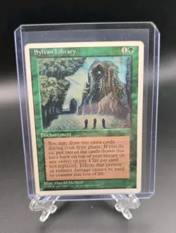 Magic the Gathering Sylvan Library 4th ED Rare Green Enchantment MTG Card 1995 - Image 1