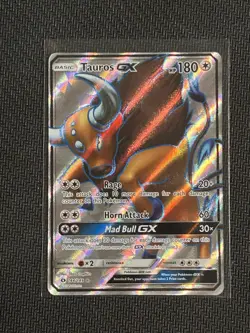 Pokemon Card TCG - Tauros GX 144/149 Full Art Ultra Rare Sun & Moon Base Set NM - Image 1