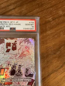 One Piece PSA10 Fire Fist Gun Parallel Trading Card Gomu Gomu no Houken - Image 4