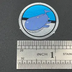 Wailord Pokemon Paper Ginpika Medal Card Nintendo Japanese Rare TCG S206-10 - Image 2