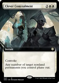 Clever Concealment (Extended Art) Commander: Phyrexia: All Will Be One MTG LP... - Image 1