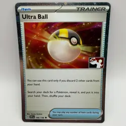 Pokemon TCG Ultra Ball - Holo Uncommon Prize Pack Series Cards 196/198 NM - Image 1