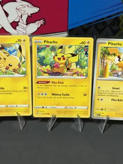 X3 Pokemon TCG Pikachu Promo Lot 3 English Cards 049/195 052/196 062/193 #22 - Image 3