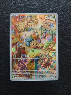 Pokemon TCG Bramblin 198/193 Illustration Rare Paldea Evolved NM - Image 1