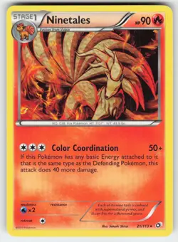 Ninetales 21/113 Rare Legendary Treasures Pokemon Lightly Played - Image 1