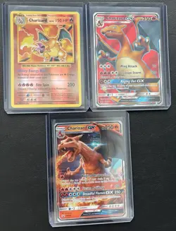 Lot Of 3 Charizard Pokemon Cards DAMAGED! (read Description) - Image 1
