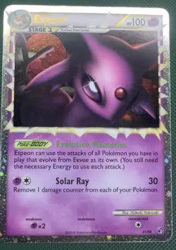 ESPEON PRIME 81/90 Undaunted HGSS HOLO rare Pokemon TCG - Image 1