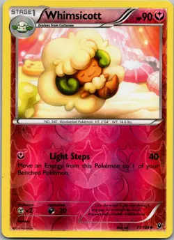 POKEMON WHIMSICOTT 71/124 UNCOMMON REVERSE HOLO FATES COLLIDE NM/M - Image 1
