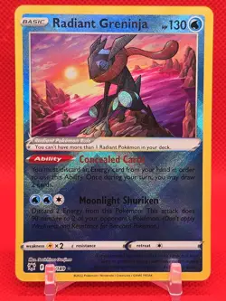 Radiant Greninja 046/189 Radiant Rare Astral Radiance Pokemon Near Mint - Image 1