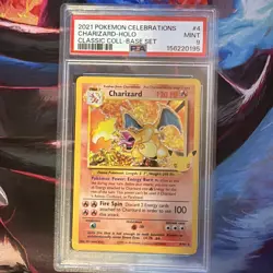 Pokemon TCG 2021 Celebrations Classic Collection Charizard 4/102 Holo PSA 9 - Image 1