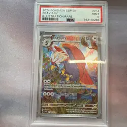 Pokemon TCG 2024 Surging Sparks Braviary 214/191 Illustration Rare Holo PSA 9 - Image 1