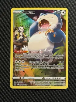 Pokemon 2022 Snorlax TG10/TG30 SWSH11 Lost Origin Trainer Gallery Holo NM 2 - Image 1