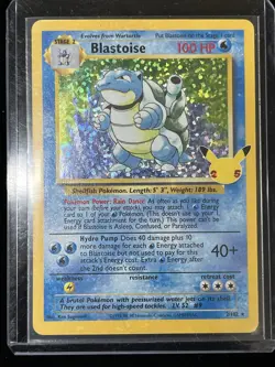 Pokemon Blastoise 2/102 Celebrations Classic Collection Holo NM Mint - Image 1