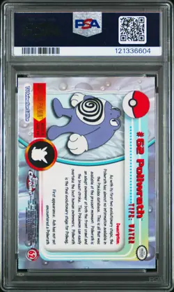 2000 TOPPS CHROME POKEMON T.V. #62 POLIWRATH PSA 9 - Image 2