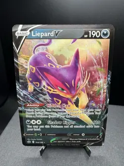 Pokemon TCG SWSH Chilling Reign Liepard V 104/198 Ultra Rare Holo NM - Image 1