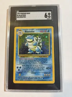 1999 Pokemon TCG Base Set Blastoise 2/102 Holo Rare SGC 6 Wizards - Image 1