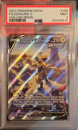 Pokemon Chilling Reign - Zeraora V Alternate Full Art 166/198 - PSA 9 Mint - Image 1