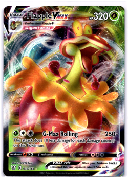 Pokemon TCG Flapple VMAX 019/163 Swsh05 Battle Styles Holo Rare Near Mint - Image 1