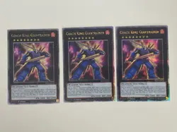 Yugioh - Coach King Giantrainer x 3 - 1st Edition QCR NM - Free Holo Card A - Image 1
