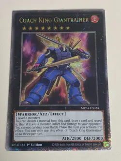 Yugioh - Coach King Giantrainer x 3 - 1st Edition QCR NM - Free Holo Card A - Image 2