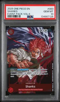 2025 ONE PIECE EVENT PACK VOL.6 #083 SHANKS PSA 10 - Image 1