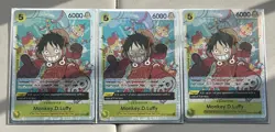 Bandai One Piece Card Game Monkey D. Luffy OP07-109 SR x3 - English - Image 1