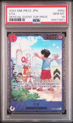 CARTA ONE PIECE UTA OP09-002 JAP PSA 10 OFFICIAL EVENT TOP PRIZE ASIA - Image 1