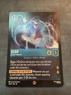 Scar - Eerily Prepared 21 Disney Lorcana Promo Cards Cold Foil - Image 1