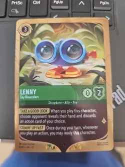 Disney Lorcana Wilds Unknown Lenny Toy Binoculars 49/P3 Promo Card - Image 1