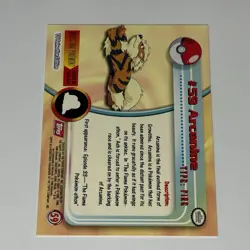 Arcanine #59 NM Topps Black Label Non Foil Pokemon Card Near Mint - Image 2