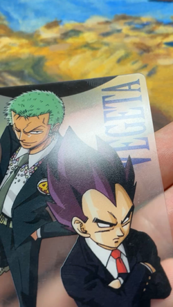 Dragon Ball One Piece Jump Magazine 40th Anniversary Card Vegeta Zoro #3064 - Image 2