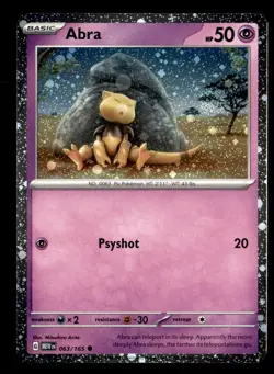 Abra 063/165 Cosmos Holo Promo Miscellaneous Cards & Products Pokemon Near Mint - Image 1