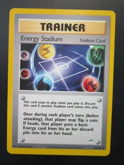 ENERGY STADIUM TRAINER POKEMON CARD 99/105 NEO DESTINY NON HOLO NEVER PLAYED NM- - Image 1
