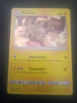 Pokemon Pikachu TCG Holo Card Black Star Promo SM227 LP Plus Condition - Image 1