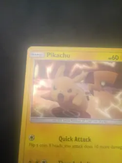 Pokemon Pikachu TCG Holo Card Black Star Promo SM227 LP Plus Condition - Image 2