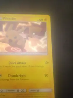 Pokemon Pikachu TCG Holo Card Black Star Promo SM227 LP Plus Condition - Image 3