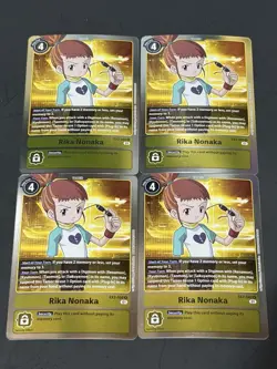 X4 Digimon Card Game EX2 4 Card Lot Rika Nonaka Tamer EX2-060 Standard #01 - Image 1