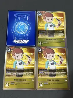 X4 Digimon Card Game EX2 4 Card Lot Rika Nonaka Tamer EX2-060 Standard #01 - Image 2