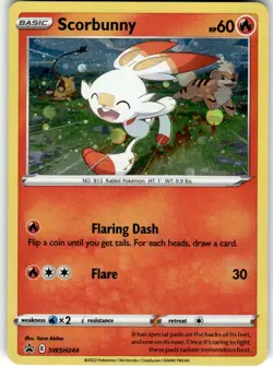 Scorbunny - (Cosmos Holo) Holo Promo SWSH: Sword & Shield Promo Cards SWSH244 LP - Image 1