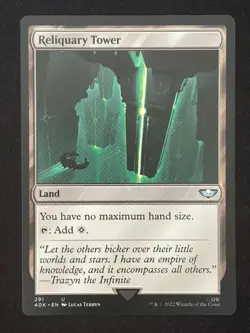 1x MTG Reliquary Tower - Universes Beyond: Warhammer 40,000 (40K) #291 - Magic - Image 1