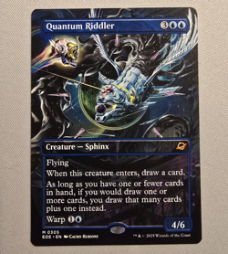 Wizards of the Coast Quantum Riddler Borderless Mythic Blue Sphinx EN 0305 - Image 1