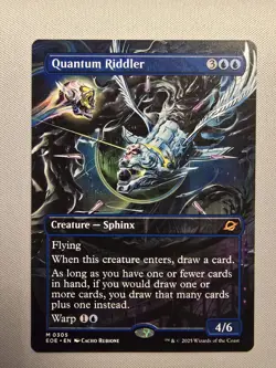 Wizards of the Coast Quantum Riddler Borderless Mythic Blue Sphinx EN 0305 - Image 4