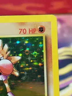 Pokemon TCG Hitmonchan Base Set Holo Unlimited Rare Card 7/102 HEAVY PLAY BEND! - Image 4