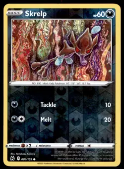 Skrelp 081/159 Common Crown Zenith Pokemon Reverse Holo Near Mint - Image 1