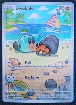 Dwebble 129/086 Illustration Rare Holo Pokemon Black Bolt NM - Image 1