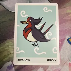 Pookiemoot Gen 3 - Swallow (Swellow) #0277 - Pokemon Fan Art Non TCG - Image 1