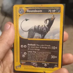 Pokemon TCG Skyridge Houndoom 12/144 Rare Regular 70 HP English 2003 - Image 3