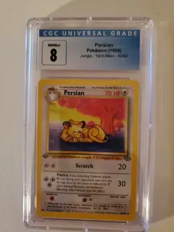 persian pokemon 1999 jungle 1st edition 42/64 CGC NM/MINT 8 - Image 1