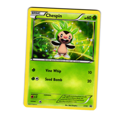 Pokemon Chespin XY01 Black Star Promo Holo MP - Image 1